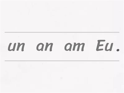 Literele A, M, I, N, U ,  E, L, O, R, Â, C, P, Ă, S, T, V, D, Ș, B, Î, J, H, G