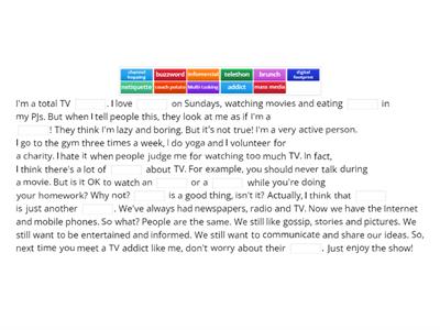 TV Vocabulary - Lifestyle Upper-Intermediate 8C