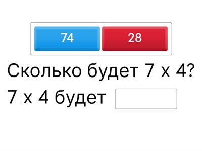 Таблица умножения 