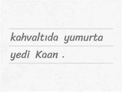 2. SINIF TÜRKÇE / KURALLI CÜMLE OLUŞTUR-2