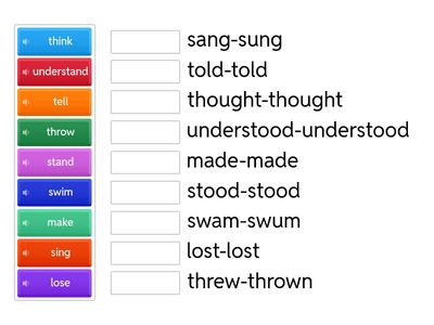 Irregular verbs Movers 2