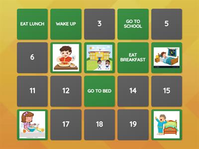 KIDS DAILY ROUTINE Memory Game