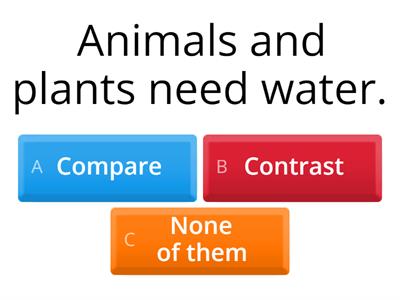  Compare and contrast Sentences