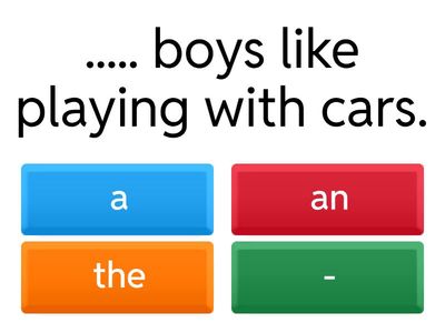 Definite or indefinite articles