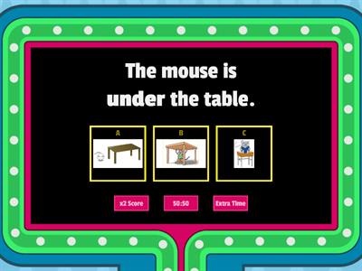 Preposition of Place Multiple Choice