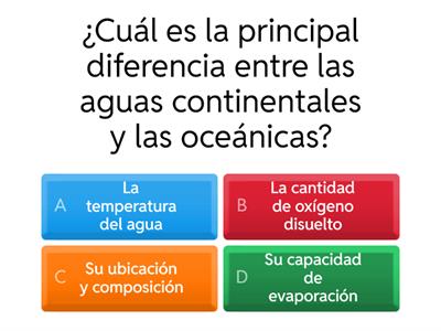 Distribución y Dinámica de las Aguas Continentales y Oceánicas