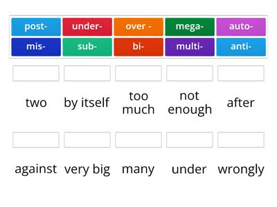 EF Upper-Intermediate prefixes