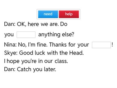 Asking and offering help
