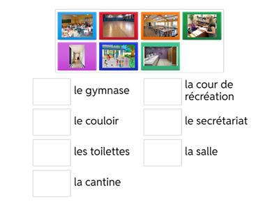 Les lieux dans une école 