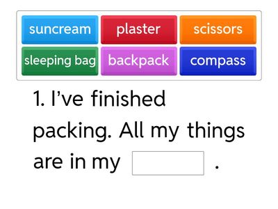  Activity 1: Choose the right word to fill in the blank.