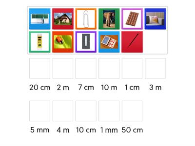 Welches Bild gehört zu welcher Länge?