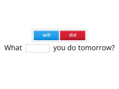 Questions - will/did