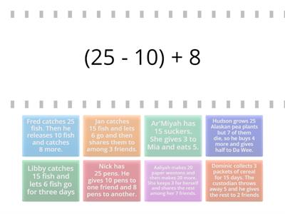 T Numerical Expression Match Up