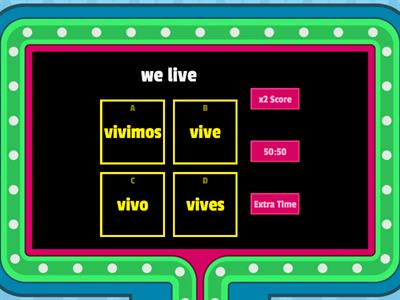 Present Tense in Spanish - IR and ER verbs