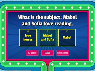 Subject and Predicate Practice