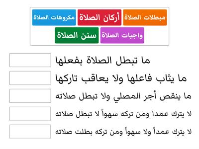 الفرق بين أفعال الصلاة