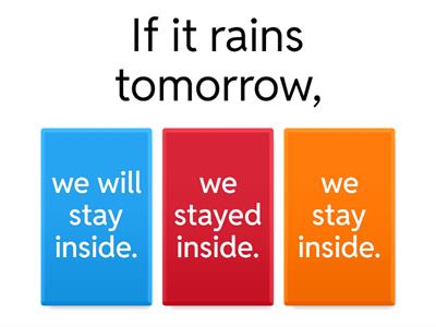 Zero and First Conditional Quiz