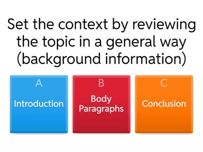 Argumentative Essay Parts