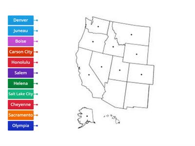 West region states and capitals - Teaching resources