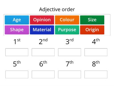 Adjective order