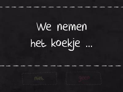 Negatie: niet of geen?