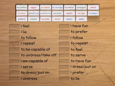 Stem Changing Verbs E-I