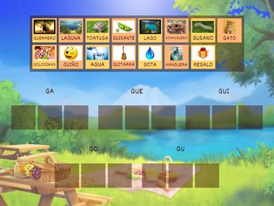  Ordena CON GA GUE GUI GO GU