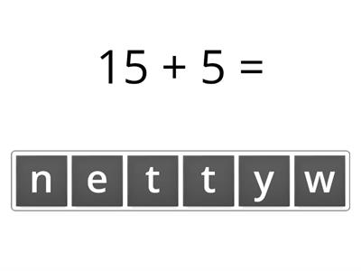 Numbers 11 - 20 - přesmyčky