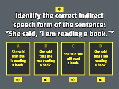 Quiz on Direct and Indirect speech