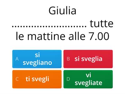 I verbi riflessivi e irregolari e le attività quotidiane