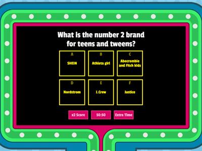 Fashion Game Show quiz