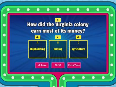 Life in the Colony Test Practice