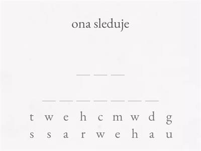 3. os. j. č.: present simple