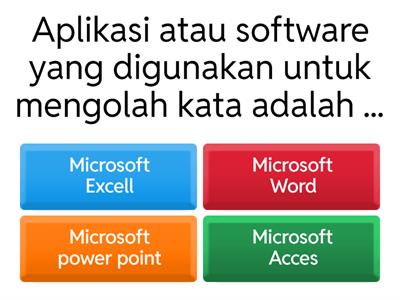 KUIS MICROSOFT WORD KELAS VII