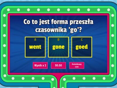 Test z Angielskich Czasowników Nieregularnych