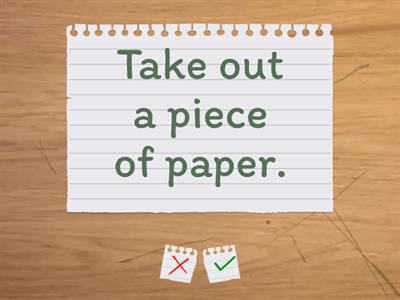 Flashcard: Classroom Instruction Words and Phrases