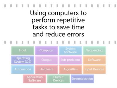 Computational Thinking - Key Vocab Game