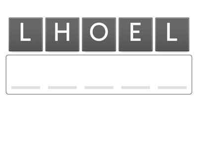 Sắp xếp các từ sau thành 1 từ/cụm từ đúng. 