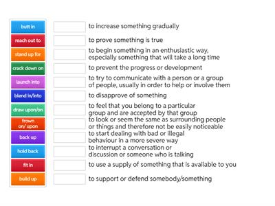 Outcomes Advanced Unit 8 Phrasal Verbs