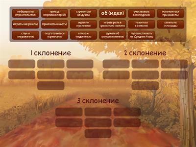 Определить склонение существительных. Определить окончания