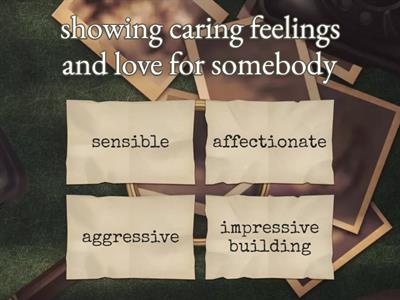 EF Intermediate plus 1B adjectives quiz