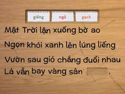 Cấp độ 2: Lấp đầy