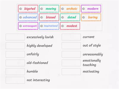 Vocabulary Matching Activity