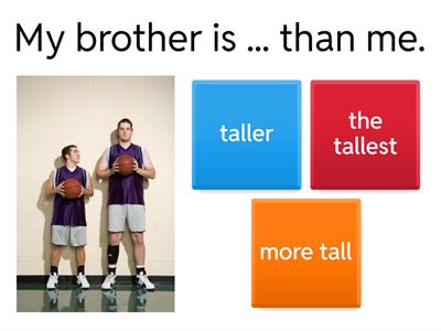 Comparative and Superlative adjectives