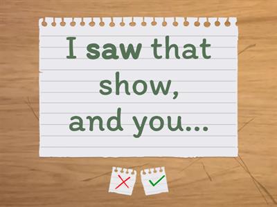 Be, Do, Did - Similarities 