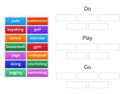 Lesson 5 Do/ Play / Go (Group sort)