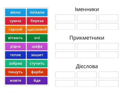 Частини мови, 3 клас