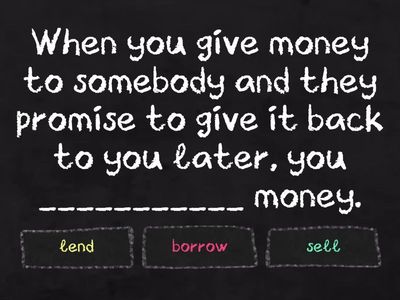 Money Verbs