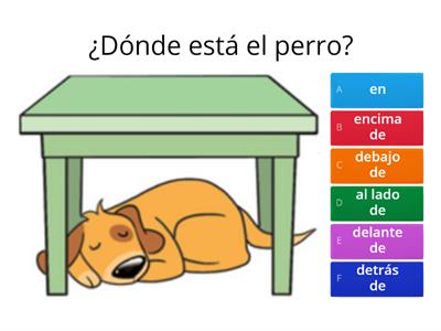 Spanish prepositions of place