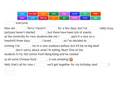 Lesson 16 (An Informal Email)